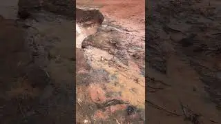 The Power of Water #water #construction #dirt #rain #bulldozer #excavator
