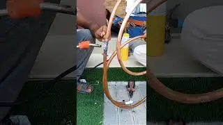 AC Copper Pipe Welding #acinstallation