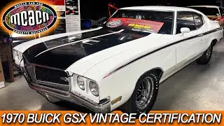 🚀 Muscle Car Of The Week | 1970 Buick GSX Apollo White Legend - Vintage Certified at MCACN 2025!