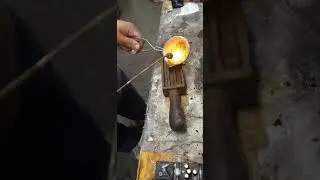 Smelting alloy -18k gold alloy metal Mixing and pouring ingot - Making Gold Jewelry - Mokume Gane