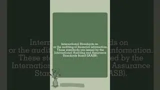 International Standards on Auditing
