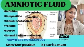 Amniotic Fluid|Definition|composition|Volume| Source|Normal,Abnormal Colour Function,#amnioticfluid