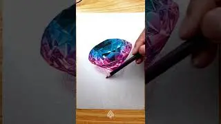 Diamond Drawing | YouTube Shorts #shorts #drawing #art #realistic #colorpencil #timelapse