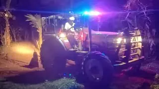 Mahindra Novo 605 di CRDI tractor night working light effects