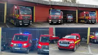 **TWO TONES** Clyst St George fire station USAR and other appliances lights and sirens demo 