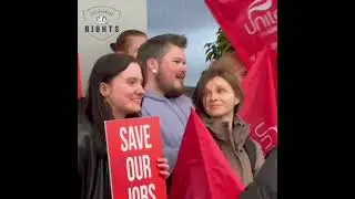 Employees protested outside Glasgow's Virgin Hotel after losing their jobs just before Christmas