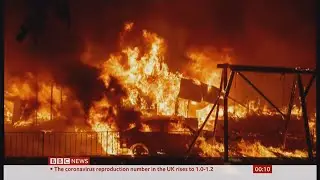 Weather Events 2020 - wildfires destruction & mass evacuations (USA) - BBC - 12th September 2020