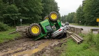 Dangerous Idiots Tractor Fails  Extreme Massive  Equipment Idiots&nbsp;at&nbsp;Work