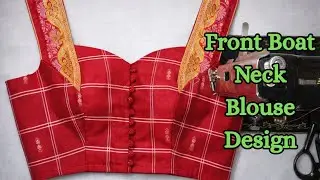 Front Boat Neck Blouse Design Cutting And Stitching | New Model Blouse Design | Blouse Design 