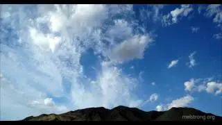 Time lapse of cirrus and cumulus clouds over Bald Mountain near Hawthorne NV (4k)