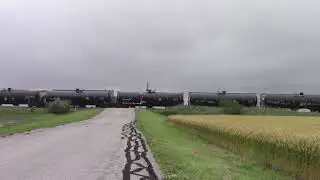 6/19/25 Near Hoytville, OH; CSX 7011 leads an oil train west