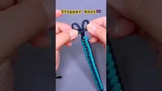 Quick and easy Paracord stopper knot 🪢 #remix #diy #bracelet #paracord #tutorial