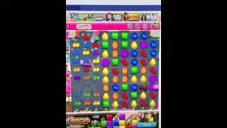 Candy Crush Coconut Wheel and Color Bomb Combination