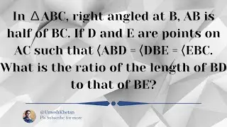 Geometry question and answer📌Right angled triangle @umeshkhetan