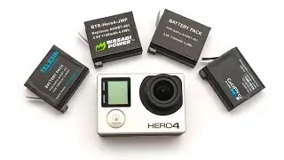 Тест батарей GoPro HERO 4 - оригинал vs Wasabi vs Telesin vs NoName