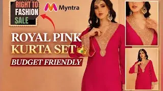 Royal Pink Kurta Set Under Budget 💗 | Myntra Right To Fashion Sale 🔥