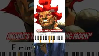 Akuma's Theme - &ldquo;Killing Moon&rdquo; &ndash; Street Fighter III 3rd Strike Chords 🔥🎹🔥Composed by Hideki Okugawa