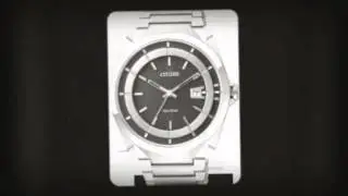 Citizen Gents Silver Analog Steel Bracelet Eco-Drive Watch AW1011-54E