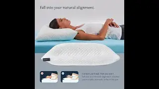 DreamyBlue Signature Pillow Adjustable Loft &bull; Shredded Memory Foam Fill &bull; Neutral Alignment