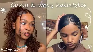 Easy 2c/3c wavy curly hairstyles for school