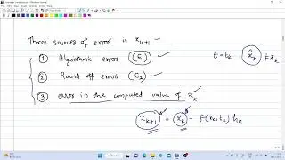 Digital Simulation : Lecture 13 |  Accuracy and Stability of Numerical Methods