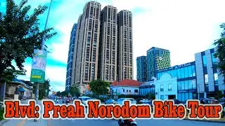 Phnom Penh Bike tour on Blvd Preah Norodom
