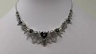 Swarovski Necklace Fantastic Grey Crystals And Pearls Ref 5216630