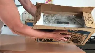 Unboxing SANYO M 9903 K Stereo Radio Cassette Recorder    Taking out from the original box