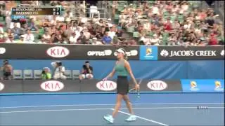HD Genie Bouchard Amazing Shot vs Razzano 2014 Australian Open