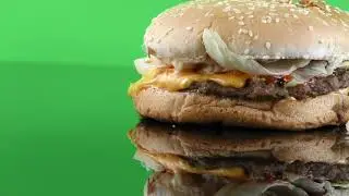 Burger on chroma background Free Stock Video | Green Screen NoCopyright