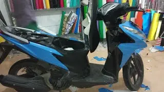 Pasang stiker Vario 150 full body sky blue