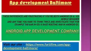 Mobile application development in Baltimore