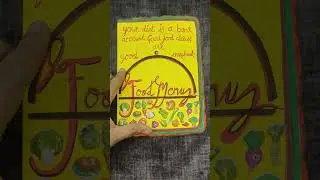 Simple Recipe Menu card for students // Homescience practical exam