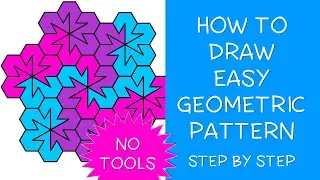 How to draw an easy geometric pattern design, no tools. Geomegic Pattern Step by Step.