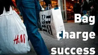 Controversial bag charge a success as shoppers use less