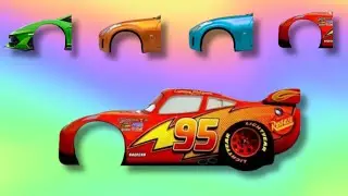Guess the Color & Wheels of Lightning McQueen 🔥 | Car Challenge🚘Tebak gambar McQueen