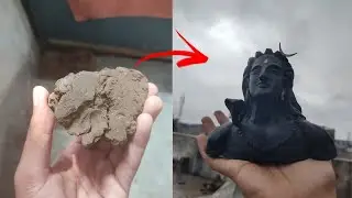 Adiyogi  shiva idol || how to make Adiyogi statue || timelapse