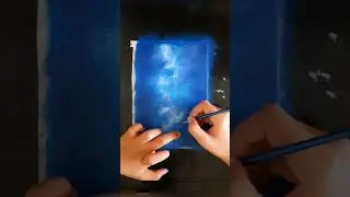 Night sky painting || #ytshorts #hurtssogood #lightning #painting