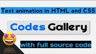 Cool text animation in HTML and CSS | text animation in html css