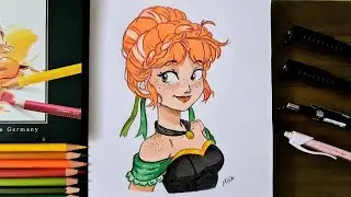 Drawing Princess Anna from Frozen | Disney Princess Drawing