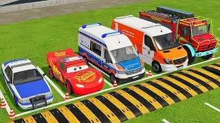 CHEVROLET, DACIA, AUDI, LAND ROVER POLICE CARS VOLKSWAGEN AMBULANCE EMERGENCY TRANSPORTING FS22