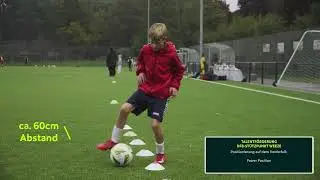 Techniktraining Fußball: 4er-Rhythmus rechts richtig lernen!