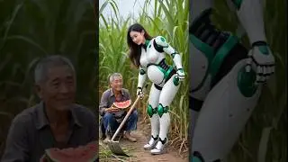 😂robot farmer #Humanoid #Robotics #Future Technology #Humanoid Robots #TechInnovation#DancingRobots
