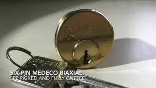 Six Pin Medeco Biaxial - Picked and Gutted