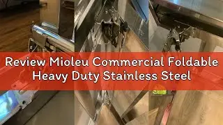 Review Mioleu Commercial Foldable Heavy Duty Stainless Steel Table, 48 x 24 Inches Metal Prep & Work