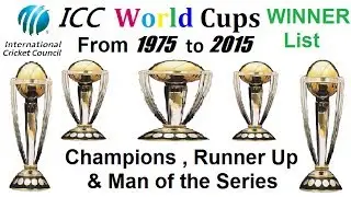ICC World Cups Champions LIst From 1975 to 2015 | Aaliyan Ali Videos #6