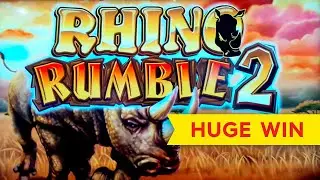 INCREDIBLE SESSION! Rhino Rumble 2 Slot - $10 Bet Bonuses!