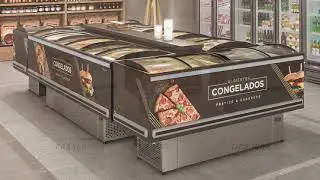A MELHOR!!!! Ilha de Congelados Gelopar Vidro Curvo (GESV-190C e GESV-290C)
