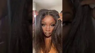 Kinky Straight Full Lace Wigs 20inch Brazilian Virgin Hair Pre Plucked Hairline ft Premium Lace Wig
