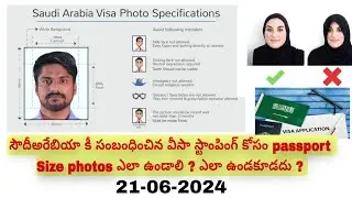 Saudi Arabia Visa Photo Specifications || Saudi Telugu News Today Updates 21-06-2024 || STNEWS